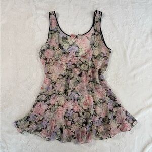 Linda Lingerie Floral Sleeveless Slip Dress